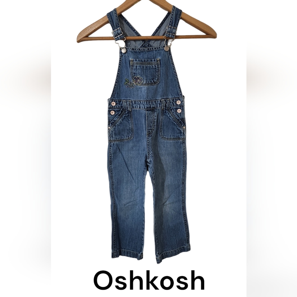 Genuine Kids Oshkosh Denim Bib Overalls. Size girls 4t
